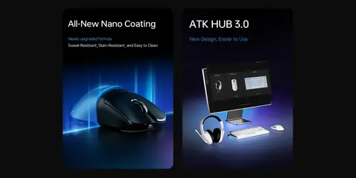 ATK професионална геймърска мишка Wireless Gaming Mouse F1 Ultimate 2.0 - 8K, White - image 12