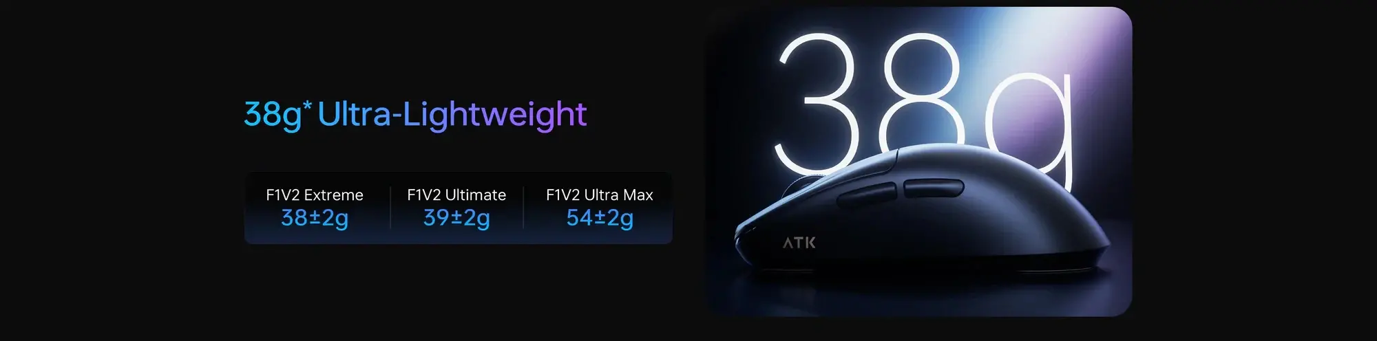 ATK професионална геймърска мишка Wireless Gaming Mouse F1 Ultimate 2.0 - 8K, Black - image 9