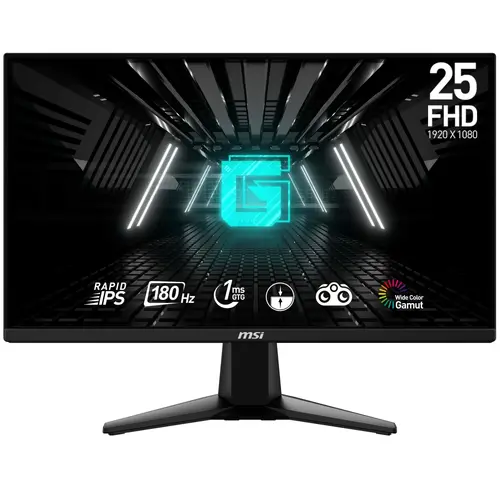 Οθόνη, MSI G255F Gaming Monitor, 24.5", 1ms, 180Hz Rapid IPS, 1920x1080 FHD, AMD FreeSync Premium, Night Vision, Anti-Flicker, Less Blue Light - 1