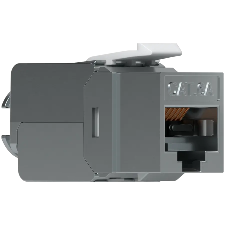 Ubiquiti UniFi UACC-Keystone-Jack-C6A Toolless keystone for terminating a Cat6A Ethernet jack without the use of a punch-down or crimping tool, (12) Keystone Jacks per pack - image 1