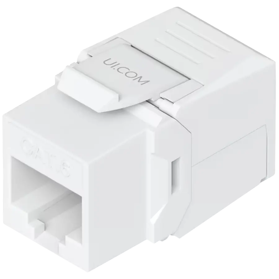 Ubiquiti UniFi UACC-Keystone-Jack-C6 keystone for terminating a Cat6 Ethernet jack without the use of a punch-down or crimping too, (12) Keystone Jacks per pack