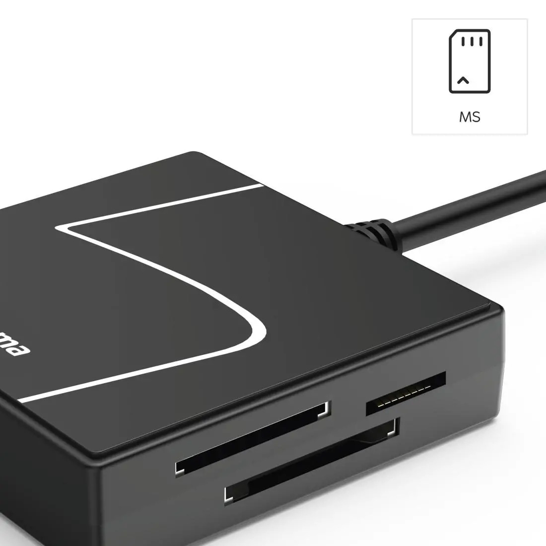 HAMA Четец за карти USB, USB-A, с USB-C адаптер, USB 3.2 Gen1, SD/micro-SD/CF/MS - image 11