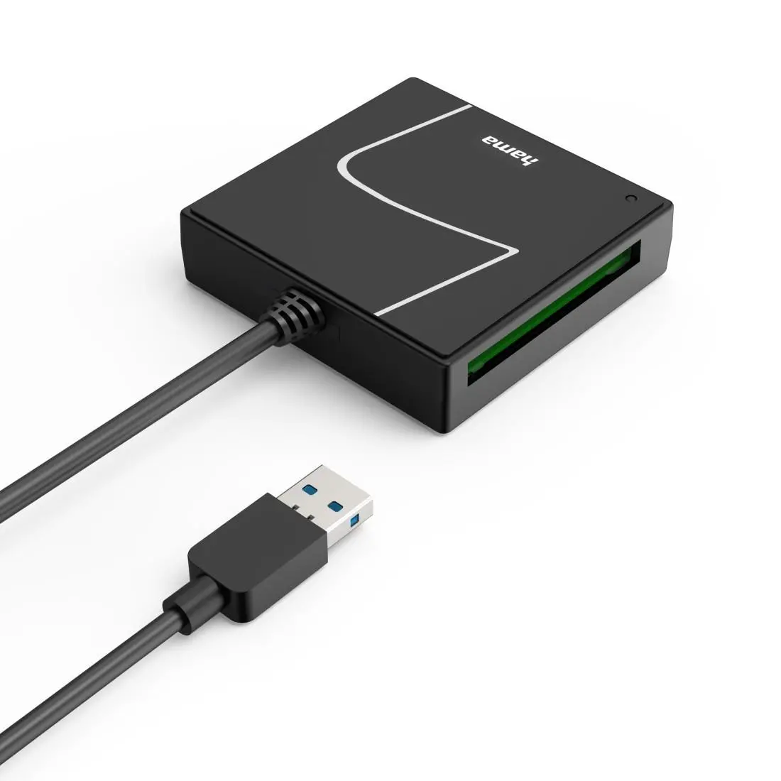 HAMA Четец за карти USB, USB-A, с USB-C адаптер, USB 3.2 Gen1, SD/micro-SD/CF/MS - image 3