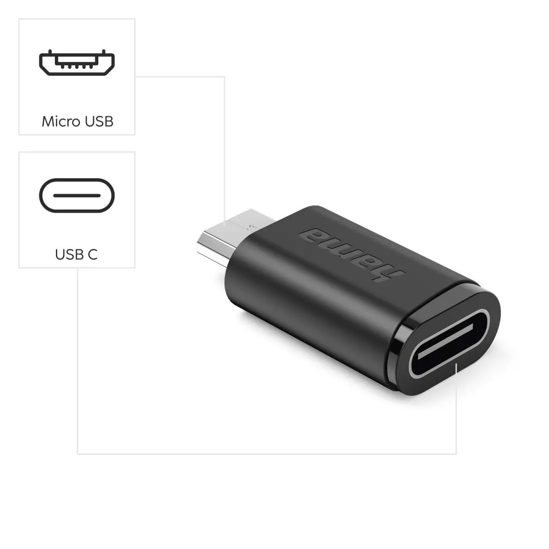HAMA Адаптер USB-C - Micro-USB, 3 бр. в комплект - image 5
