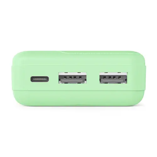 HAMA Външна батерия "Pocket 10", 10000 mAh, Изходи: 2x USB-A, зелена - image 1