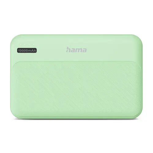 HAMA Външна батерия "Pocket 10", 10000 mAh, Изходи: 2x USB-A, зелена - image 2