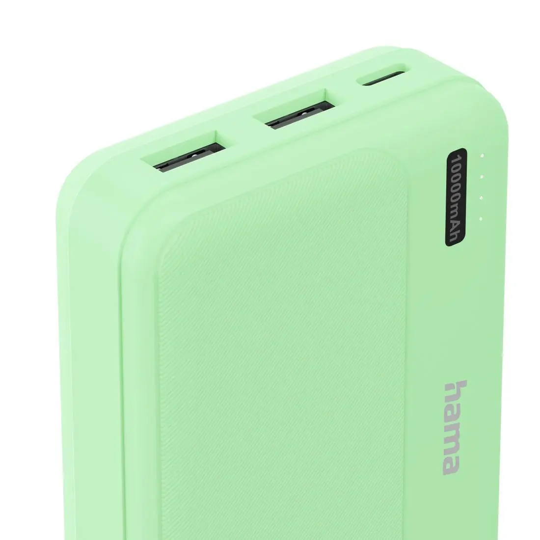 HAMA Външна батерия "Pocket 10", 10000 mAh, Изходи: 2x USB-A, зелена - image 3
