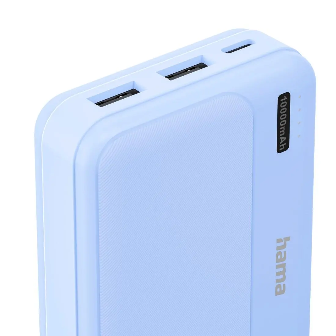 HAMA Външна батерия "Pocket 10", 10000 mAh, Изходи: 2x USB-A, син - image 3