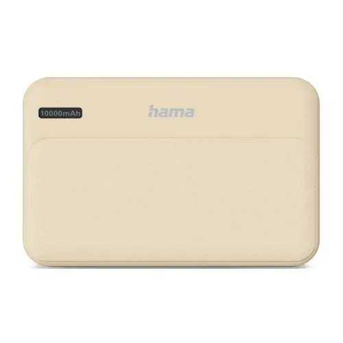 HAMA Външна батерия "Pocket 10", 10000 mAh, Изходи: 2x USB-A, бежов - image 2