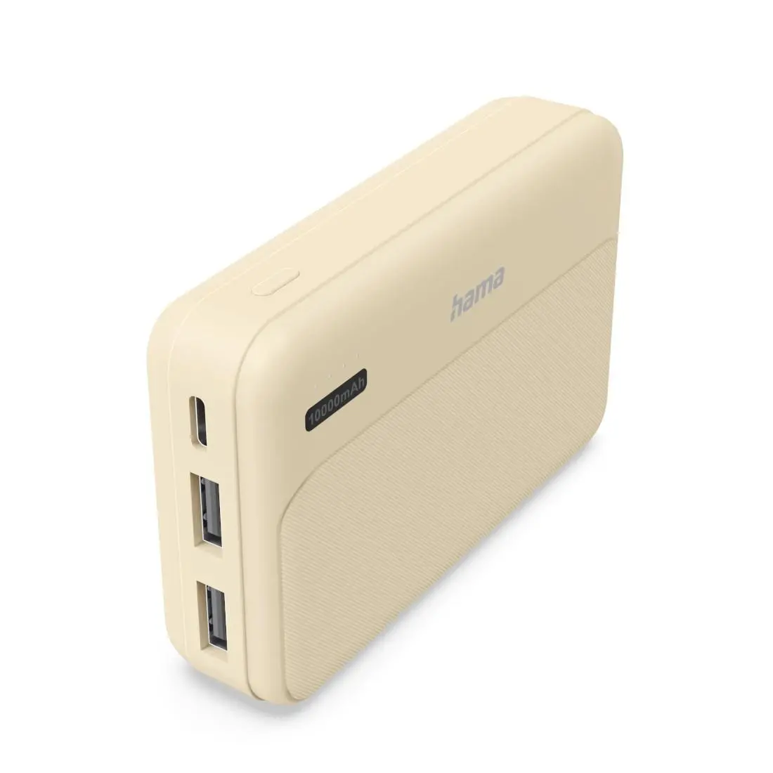 HAMA Външна батерия "Pocket 10", 10000 mAh, Изходи: 2x USB-A, бежов - image 4