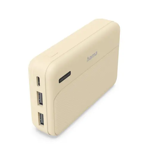 HAMA Външна батерия "Pocket 10", 10000 mAh, Изходи: 2x USB-A, бежов - image 4