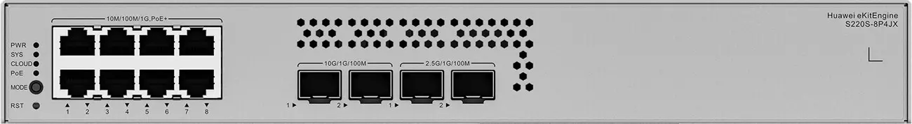 Комутатор Huawei S220S-8P4JX, 8x1G POE+, 2x10G SFP+, 2x2.5G SFP, L2, 128W - image 2