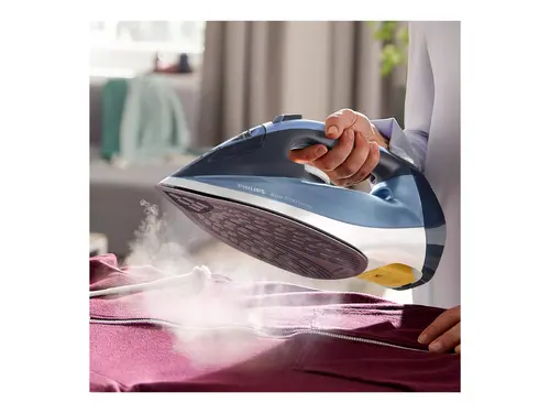 PHILIPS Парна Ютия Series 7000 50g/min 250g steam boost Ceramic soleplate 2800W гладеща повърхност SteamGlide Plus синя - image 5