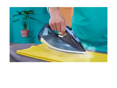PHILIPS Σίδερο ατμού Series 7000 50g/min 250g ώθηση ατμού κεραμική πλάκα 2800W επιφάνεια σιδερώματος SteamGlide Plus μπλε - 1