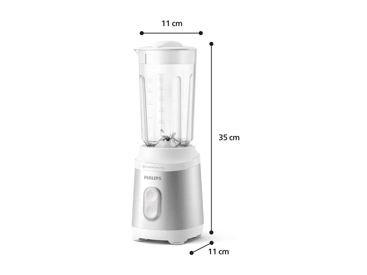 PHILIPS Мини Блендер Series 3000 350W ProBlend 2 настройки на скоростта бяло и метал