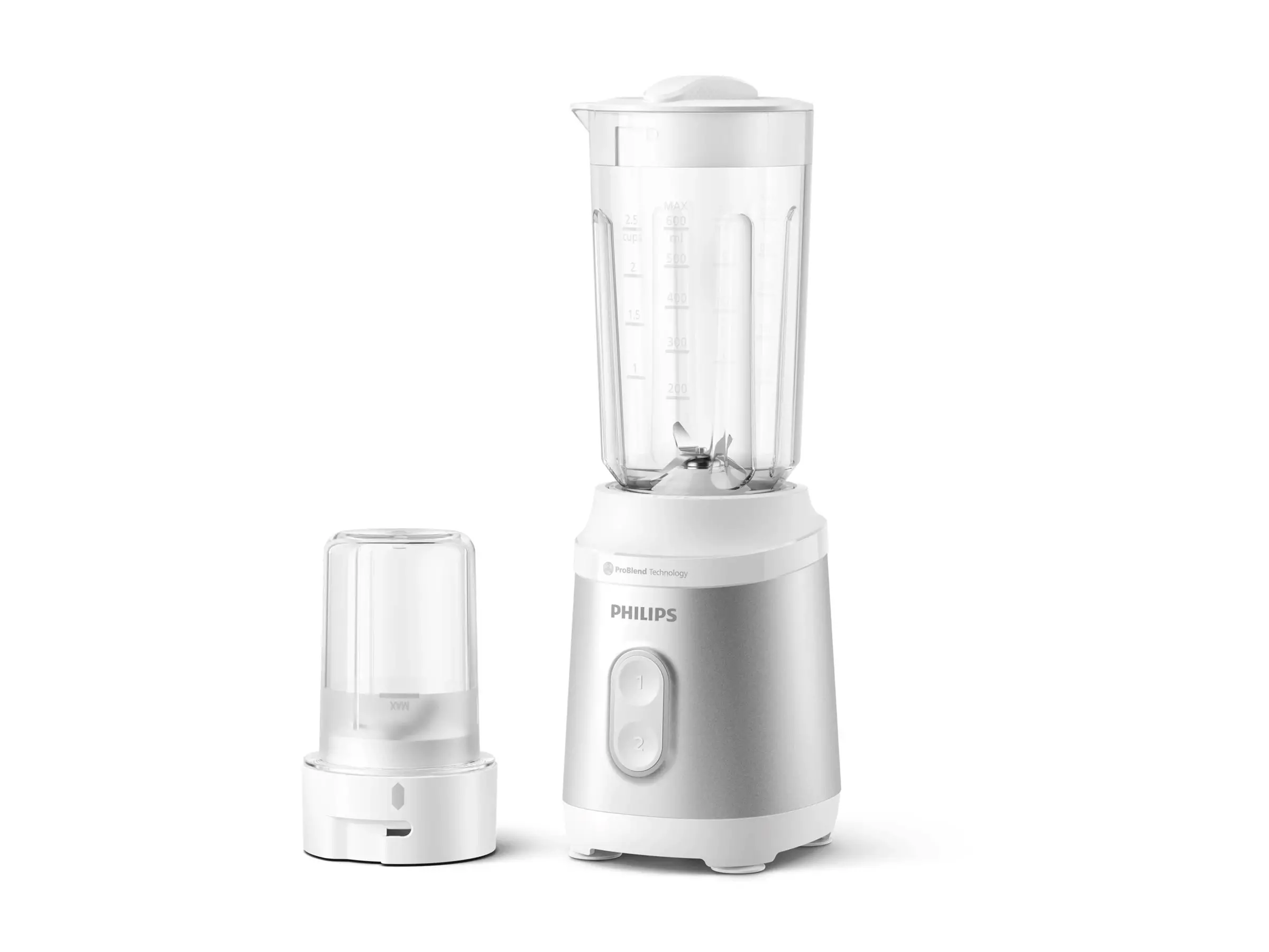 PHILIPS Мини Блендер Series 3000 350W ProBlend 2 настройки на скоростта бяло и метал - image 1