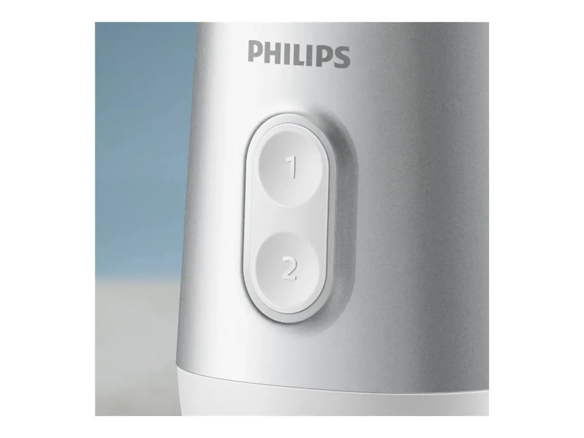 PHILIPS Мини Блендер Series 3000 350W ProBlend 2 настройки на скоростта бяло и метал - image 3