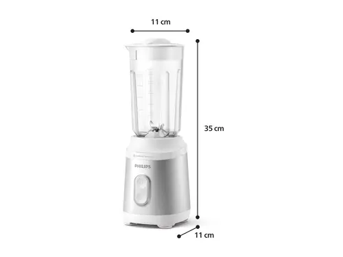 PHILIPS Μίνι μπλέντερ Series 3000 350W ProBlend 2 ρυθμίσεις ταχύτητας λευκό και μέταλλο - 1