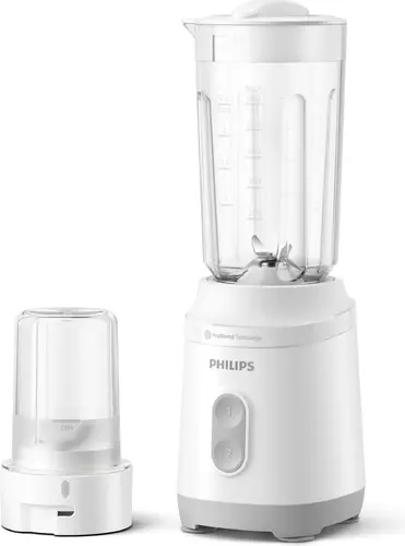 PHILIPS Мини Блендер Series 3000 350W ProBlend 2 настройки на скоростта бяло и метал