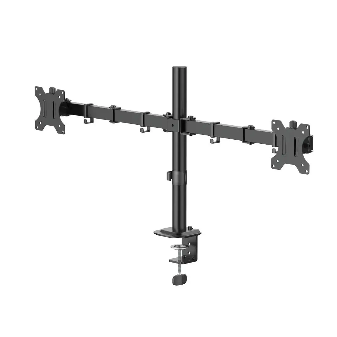 HAMA Стойка за 2 монитора за бюро, регулируема, 13" - 35", 12 кг, Черна
