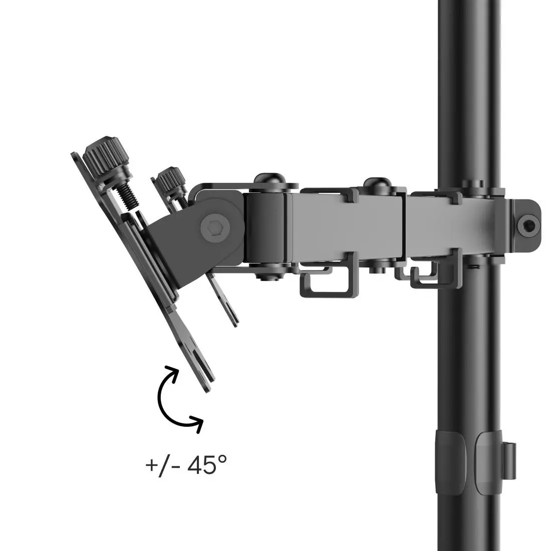 HAMA Стойка за 2 монитора за бюро, регулируема, 13" - 35", 12 кг, Черна - image 10