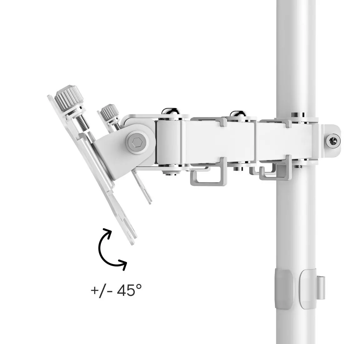 HAMA Стойка за 2 монитора за бюро, регулируема, 13" - 35", 12 кг, Бял - image 11