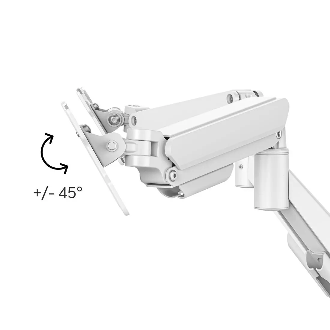HAMA Стойка за 2 мониторa за бюро, 17"-35", регулируема, газова пружина, бял - image 11