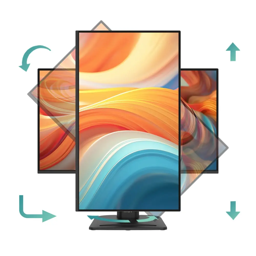 Монитор, MSI PRO MP275PG E14 Proffesional Bussiness Monitor, 27", 1ms, 144Hz IPS, 1920x1080, FSync, EyesErgo, Anti-flicker, Eye-Q Check, Project Mode, HDR Ready, 300nits AG, 1500:1, 100M:1, sRGB 116%, DP, HDMI, D-Sub, 2x2W, Pivot, Heigh Adj., VESA, Black, 6.11kg - image 1