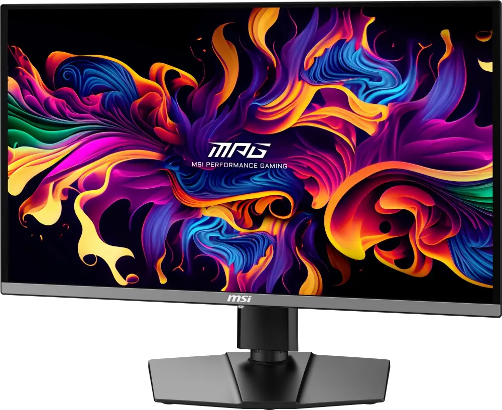 Монитор, MSI MPG 272URX QD-OLED Gaming Monitor, 26.5", 0.03ms, 240Hz, 3840x2160, G-SYNC, AMD FreeSync Premium Pro, AI Vision, Console Mode, ClearMR 13000, HDR True Black 400, Type-C(98W PD), DP(2.1a), 2xHDMI(2.1), USB Hub, Pivot, Heigh Adj., VESA, Black, 8.1kg - image 1