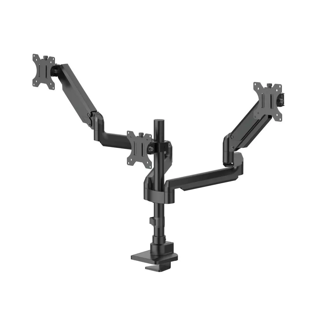 HAMA Suport pentru 3 monitoare de birou, 17"-32", arc cu gaz, complet mobil, negru