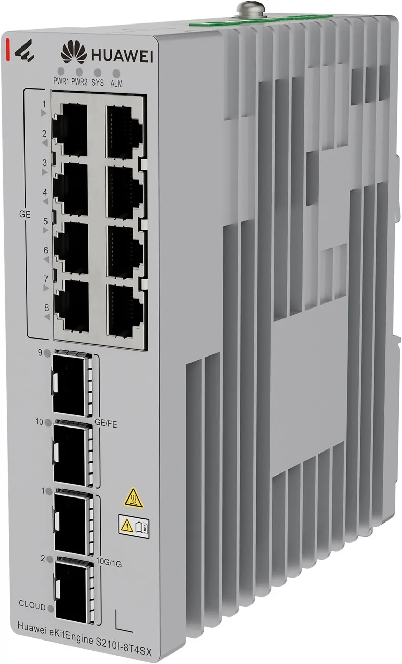Комутатор Huawei S210I-8T4SX,8x1G, 2x10G SFP+,2x1G SFP,L2 индустриален - image 1