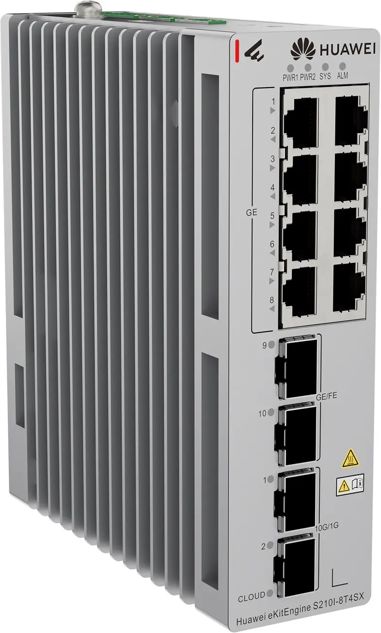Комутатор Huawei S210I-8T4SX,8x1G, 2x10G SFP+,2x1G SFP,L2 индустриален - image 2