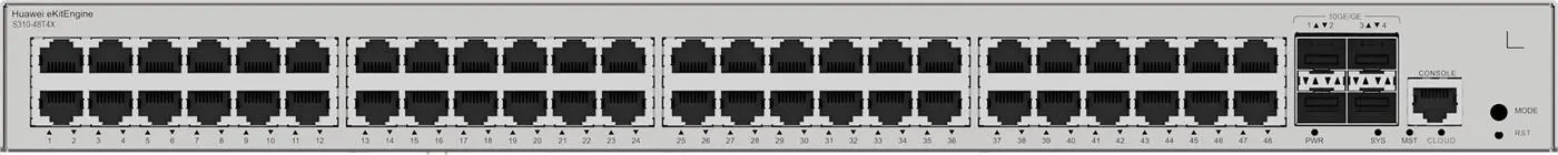 Комутатор Huawei S310-48T4X, 48x1G SFP, 4x10G SFP+, L2+ - image 3