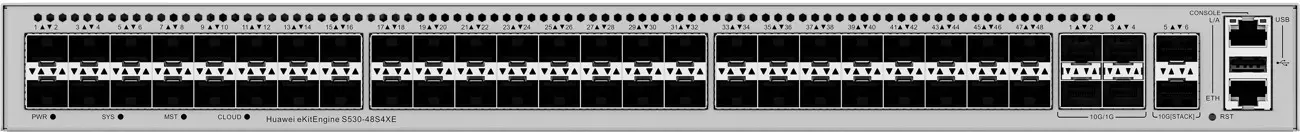 Комутатор Huawei S530-48S4XE, 48x1G, 4x10G SFP+, 2x12G stack ports, L3 - image 2
