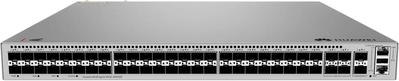 Комутатор Huawei S530-48S4XE, 48x1G, 4x10G SFP+, 2x12G stack ports, L3 - image 3