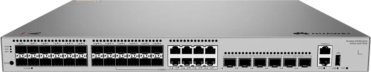 Комутатор Huawei S530-24ST4XE, 24x1G SFP, 4x10G SFP+, 2x12G stack ports, L3 - image 3