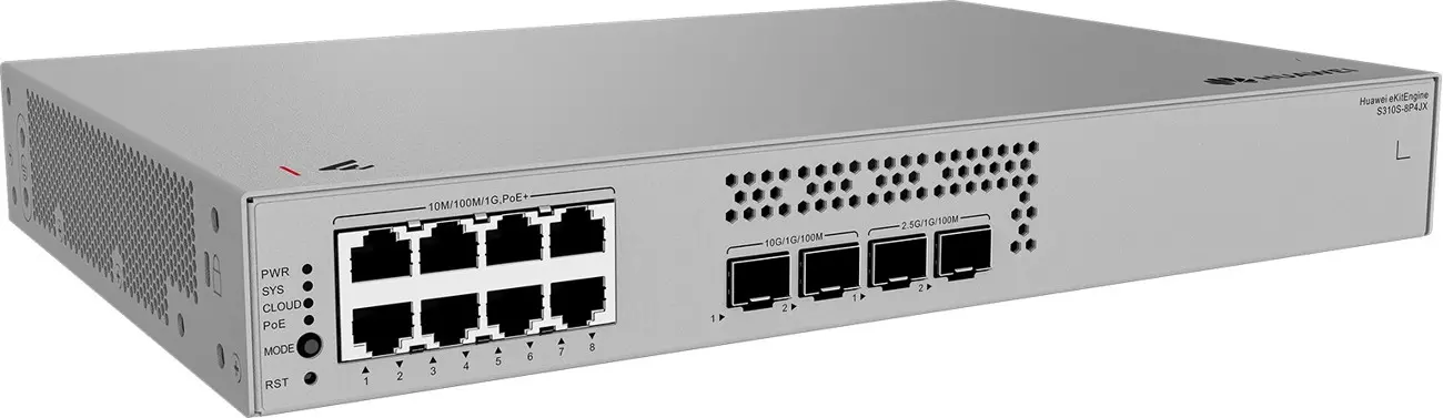 Комутатор Huawei S310S-8P4JX, 8x1G POE+, 2x10G SFP+, 2x2.5G SFP,128W, L2+ - image 1