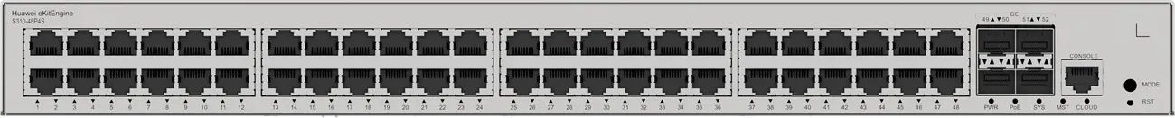Комутатор Huawei S310-48P4S, 48x1G POE+, 4x1G SFP, 380W, L2+ - image 3