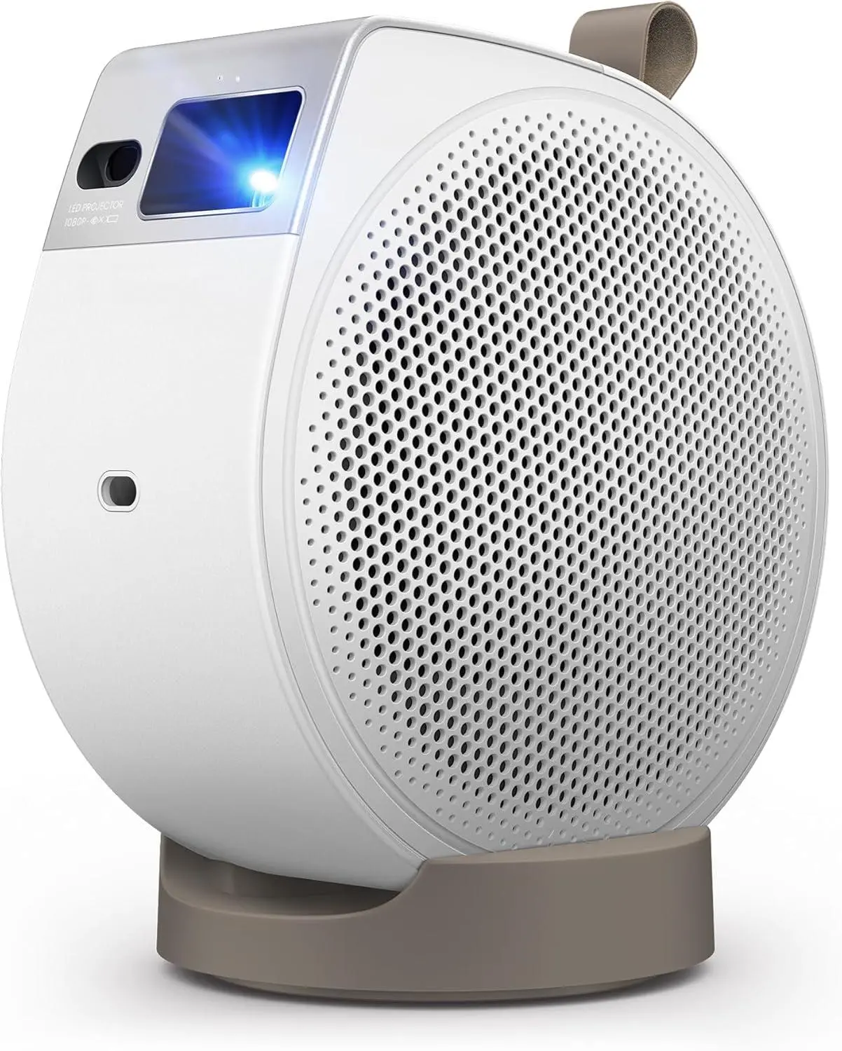 Мултимедиен проектор, BenQ GV32 Portable Ceiling Projector, 1080P (1920x1080), 100K:1, 500 ANSI Lumens, 1.2X, Auto Keystone, HDMI (ARC 5.1 channel), USB-C (w/DP PD), USB, BT 5.0, 2x4W Speakers + 10W Woofer, Google TV, SmartRemote App, WiFi, 1.6kg, White