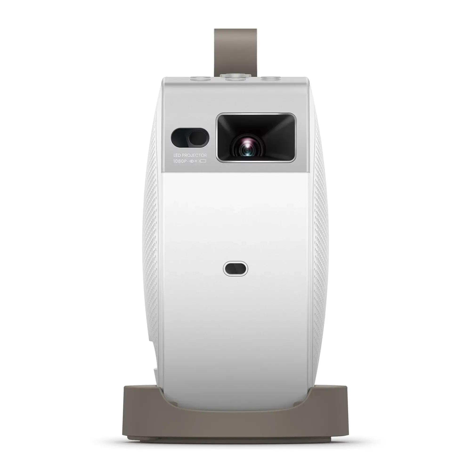 Мултимедиен проектор, BenQ GV32 Portable Ceiling Projector, 1080P (1920x1080), 100K:1, 500 ANSI Lumens, 1.2X, Auto Keystone, HDMI (ARC 5.1 channel), USB-C (w/DP PD), USB, BT 5.0, 2x4W Speakers + 10W Woofer, Google TV, SmartRemote App, WiFi, 1.6kg, White - image 1