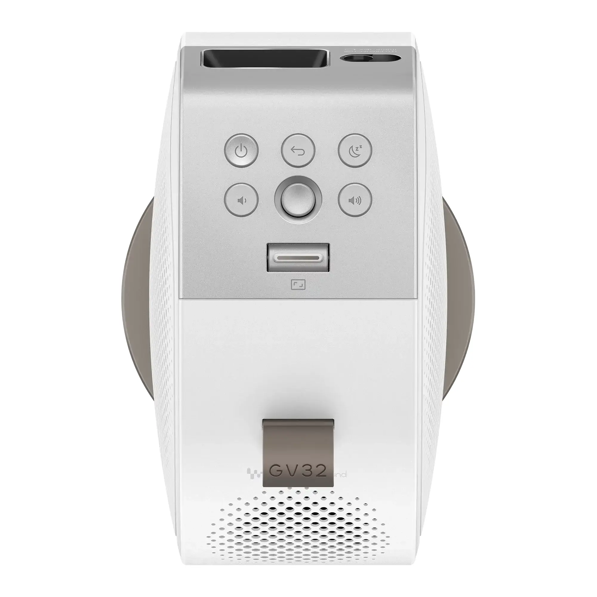 Мултимедиен проектор, BenQ GV32 Portable Ceiling Projector, 1080P (1920x1080), 100K:1, 500 ANSI Lumens, 1.2X, Auto Keystone, HDMI (ARC 5.1 channel), USB-C (w/DP PD), USB, BT 5.0, 2x4W Speakers + 10W Woofer, Google TV, SmartRemote App, WiFi, 1.6kg, White - image 2