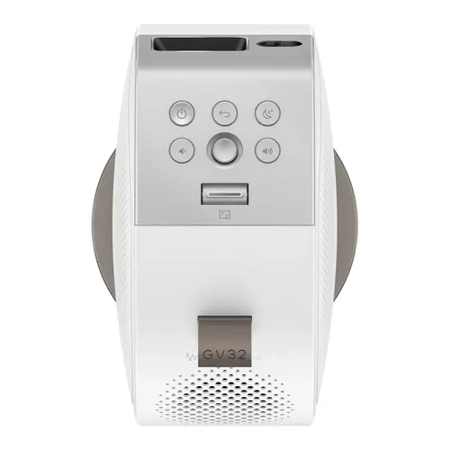 Мултимедиен проектор, BenQ GV32 Portable Ceiling Projector, 1080P (1920x1080), 100K:1, 500 ANSI Lumens, 1.2X, Auto Keystone, HDMI (ARC 5.1 channel), USB-C (w/DP PD), USB, BT 5.0, 2x4W Speakers + 10W Woofer, Google TV, SmartRemote App, WiFi, 1.6kg, White - image 2