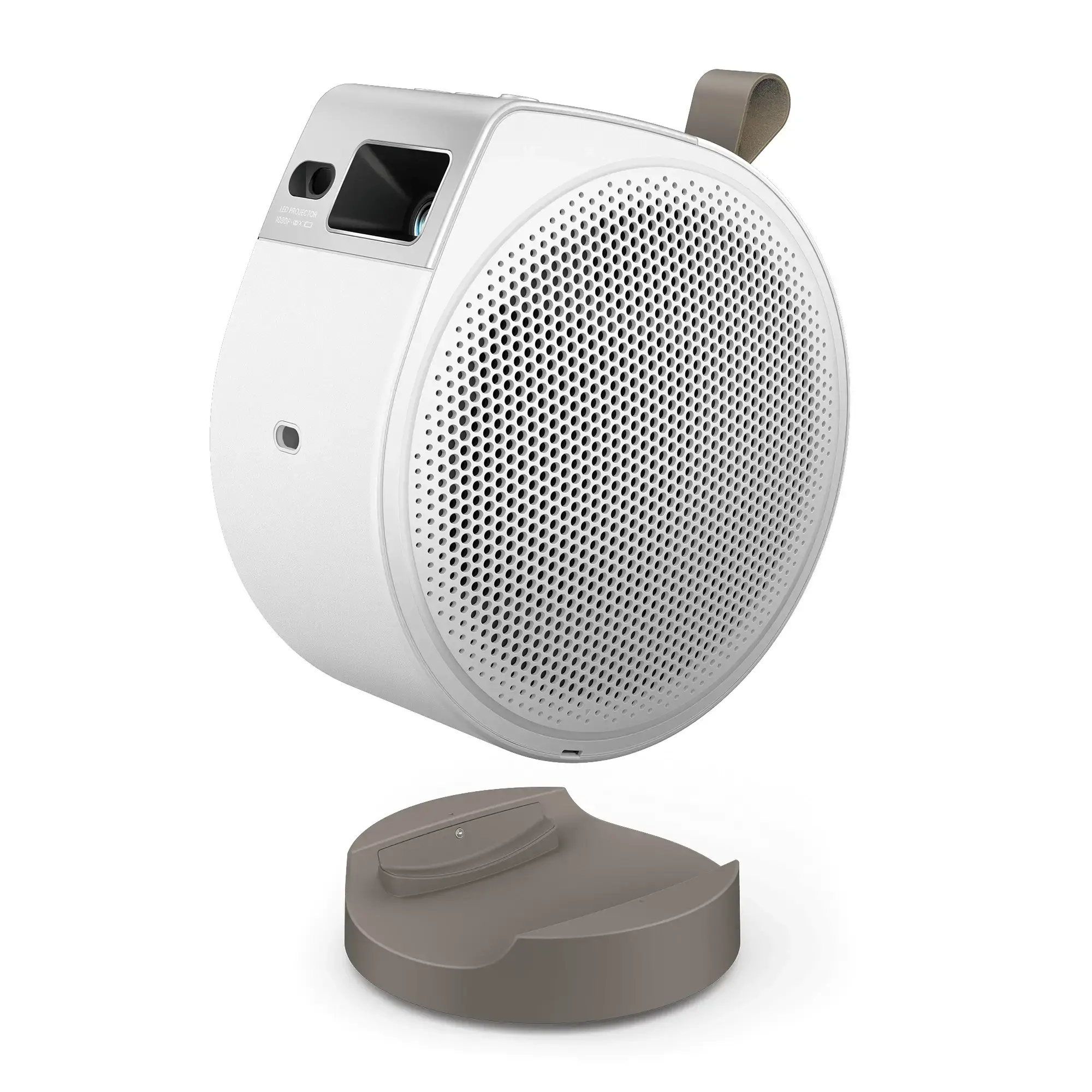 Мултимедиен проектор, BenQ GV32 Portable Ceiling Projector, 1080P (1920x1080), 100K:1, 500 ANSI Lumens, 1.2X, Auto Keystone, HDMI (ARC 5.1 channel), USB-C (w/DP PD), USB, BT 5.0, 2x4W Speakers + 10W Woofer, Google TV, SmartRemote App, WiFi, 1.6kg, White - image 3