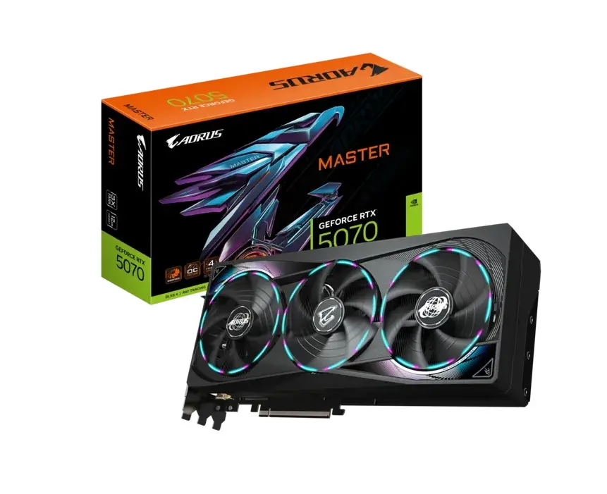 Видео карта, Gigabyte Aorus GeForce RTX 5070 12GB GDDR7 Master