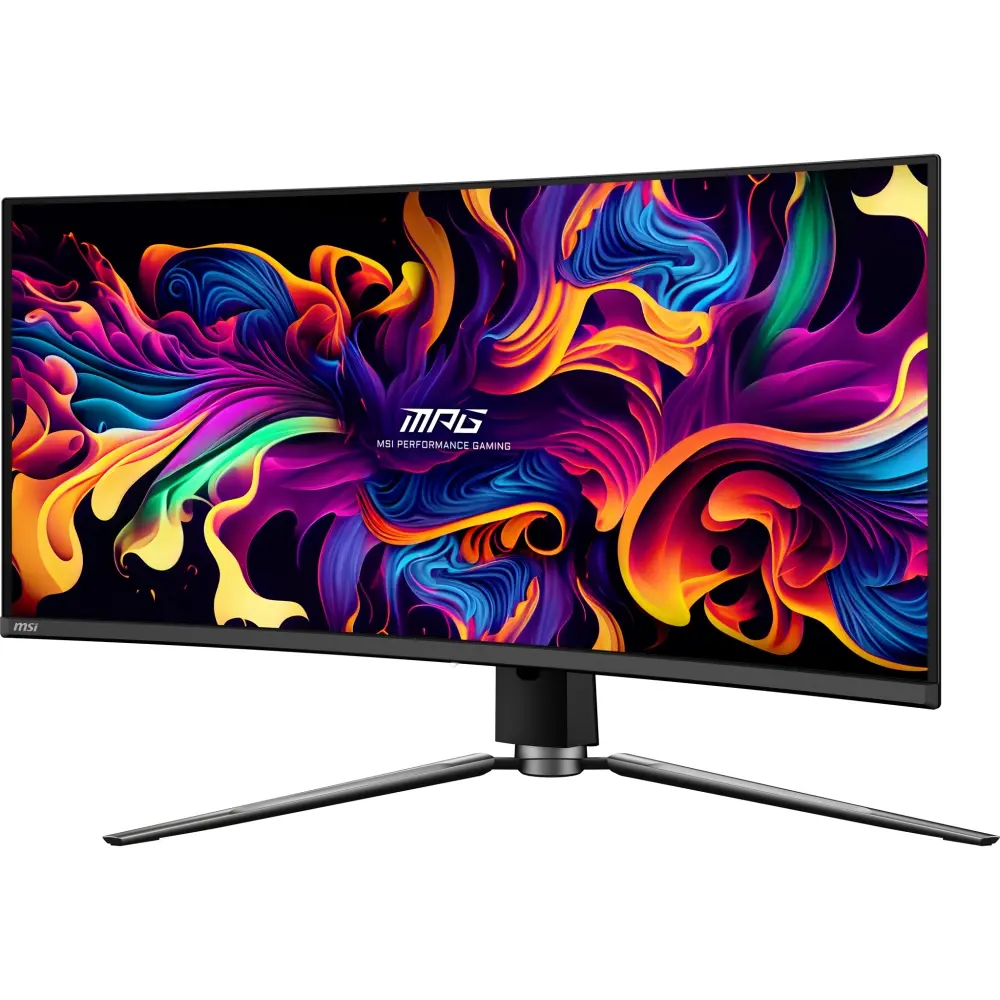 Монитор, MSI MPG 341CQPX QD-OLED Gaming Monitor, 34", 0.03ms, 240Hz Curve 1800R, 3440x1440, G-SYNC, KVM, AI Vision, Console Mode, ClearMR 13000, HDR True Black 400, Type-C(98W PD), DP(1.4a), 2xHDMI(2.1), USB Hub, Heigh Adj., VESA 100, Black, 8.8kg - image 1