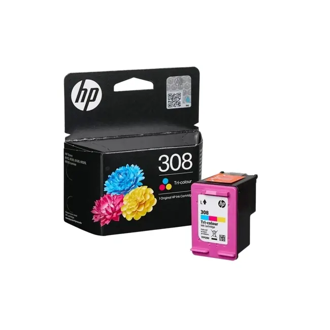 Consumabil, HP 308 Negru/Tricolor Set combo de 2 cartușe de cerneală originale