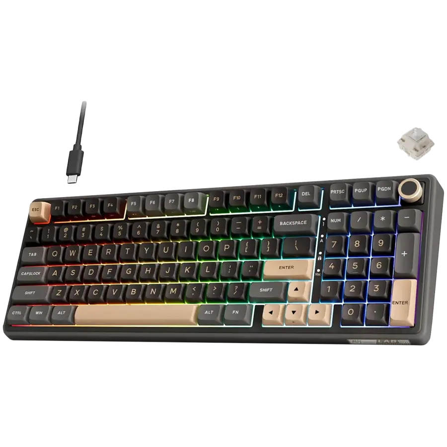 ROYAL KLUDGE RK R98Pro Phantom Gaming Keyboard Cream switch