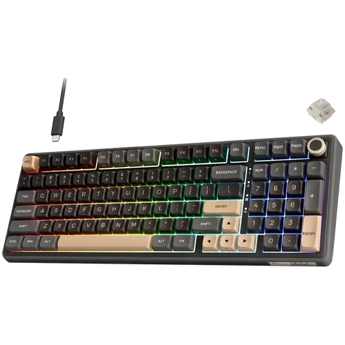 ROYAL KLUDGE RK R98Pro Phantom Gaming Keyboard Cream switch
