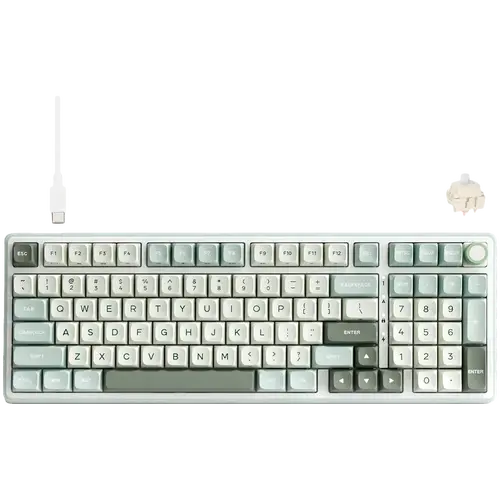 ROYAL KLUDGE RK R98Pro Sky Cyan Gaming Keyboard Cream switch