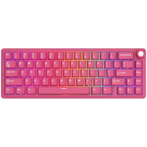 ROYAL KLUDGE R65 Berry Red Gaming Keyboard Cream Switch - image 1